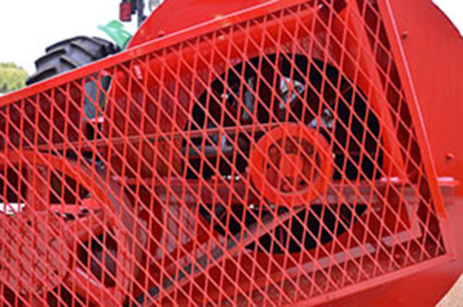 detail view of orchard blower