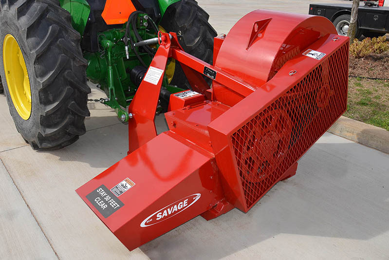 Tractor-mounted orchard blower